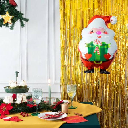 BALON FOLIOWY MIKOŁAJ Z PREZENTEM 66 x 45 cm