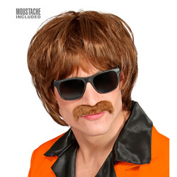 PERUKA LATA 60 BRĄZOWA