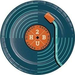 TALERZYKI PAPIEROWE HIPSTER BIRTHDAY 18cm, 8 szt.