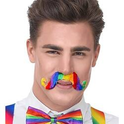 SAMOPRZYLEPNE WĄSY TĘCZA