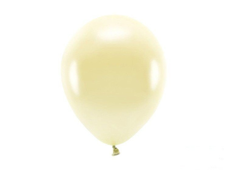 BALONY ECO 26 CM METALIZOWANE, SŁOMKOWY