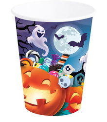 KUBECZKI PAPIEROWE WESOŁE HALLOWEEN 240ML 6 SZT.