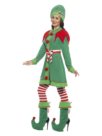 Deluxe Miss Elf Costume, Green