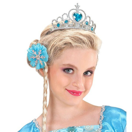 TIARA SREBRNA SERCE NIEBIESKIE