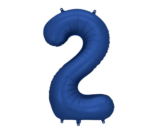 BALON FOLIOWY CYFRA 2 86CM GRANAT