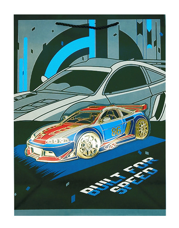 TORBA PAPIEROWA SAMOCHÓD WYŚCIGOWY 40 X 30 X 12 CM