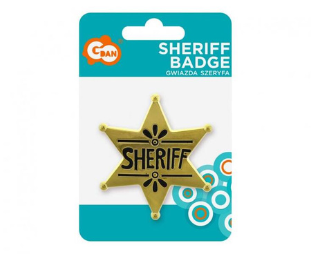 GWIAZDA SZERYFA METALOWA ZŁOTA SHERIFF