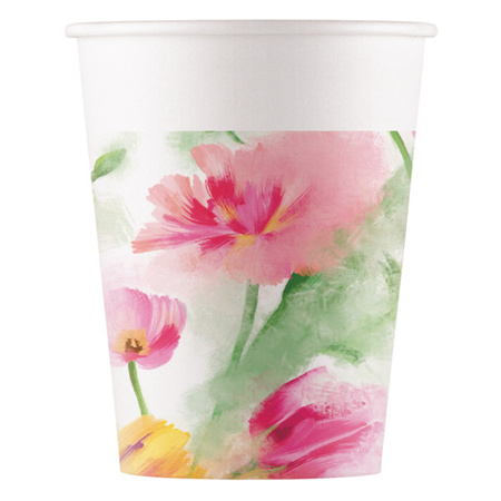 ZESTAW KWIATY TALERZYKI+KUBECZKI