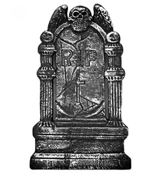 NAGROBEK RIP CZASZKA 30 X 49 CM