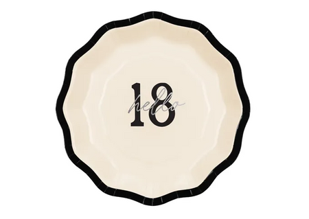 TALERZYKI PAPIEROWE 18 HELLO 18 CM 6 SZT