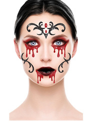 NAKLEJKI NA TWARZ BROKAT WAMPIR