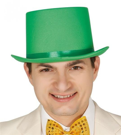 CYLINDER SATYNOWY ZIELONY