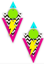 KOLCZYKI RETRO LATA 80