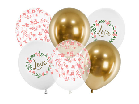 BALONY 30 CM LOVE MIX 6 SZT.