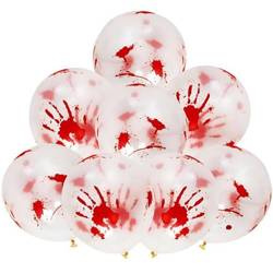 BALONY KRWAWE ŚLADY RĄK 30 CM 8 SZT