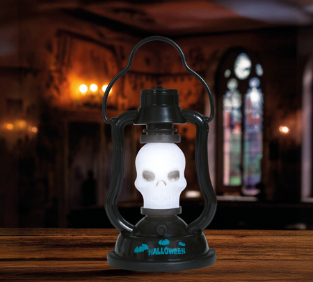 LATARNIA Z CZASZKĄ 15 CM