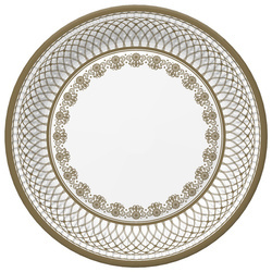 TALERZYKI PAPIEROWE ZŁOTY WZÓR 18 CM