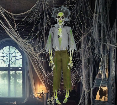 DEKORACJA WISZĄCA SZKIELET ZOMBIE 45 CM
