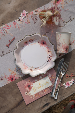 KUBECZKI PAPIEROWE POLNE KWIATY 270 ML 10 SZT