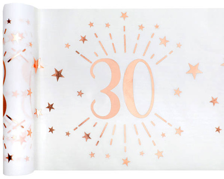 BIEŻNIK BIAŁY 30 URODZINY 30 X 500 CM