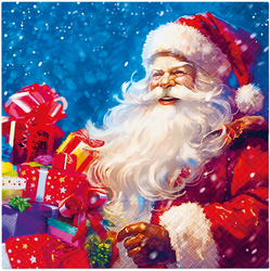 SERWETKI PAPIEROWE ŚWIĘTY MIKOŁAJ PREZENTY 20 SZT