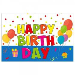 OBRUS PLASTIKOWY URODZINY 120X180 CM