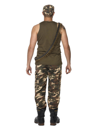 Deluxe Khaki Camo Costume, Male, Khaki Green