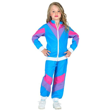 STRÓJ DRES LATA 80 NIEBIESKI DZIECIĘCY