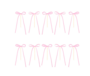 TOPPERY NA TORT KOKARDKI 10 SZT 16 CM RÓŻOWY