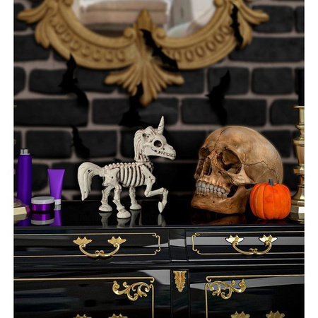 DEKORACJA SZKIELET JEDNOROŻCA 18 CM