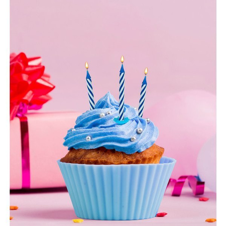 ŚWIECZKI URODZINOWE 16 SZT NIEBIESKIE 