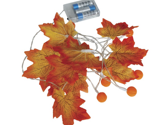 GIRLANDA 20 LED LIŚCIE DYNIE 315 CM HALLOWEEN