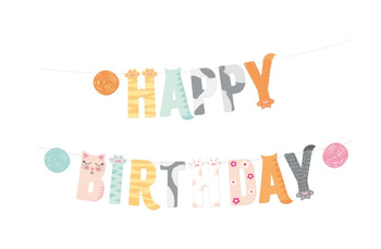 Baner urodzinowy kotki 200 x 18 cm