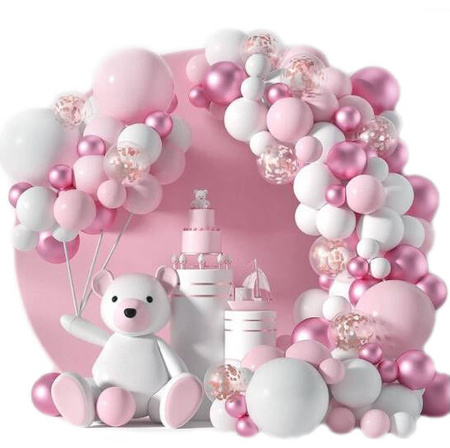 GIRLANDA BALONOWA RÓŻOWA 107 EL.