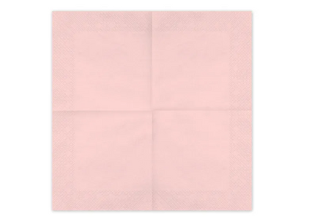 SERWETKI PAPIEROWE JASNORÓŻOWE 33 X 33 CM 20 SZT
