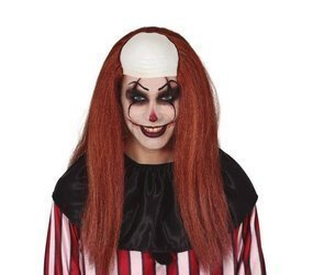 PERUKA ŁYSY KLAUN BRĄZOWA