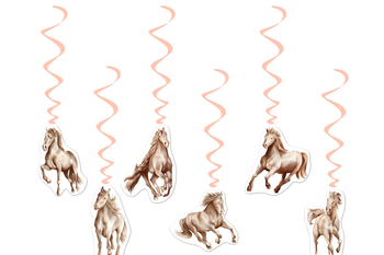 ŚWIDERKI KONIKI RÓŻOWE ZŁOTO 6 SZT