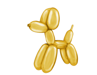 BALONY DO MODELOWANIA RURKI ZŁOTE 50 SZT