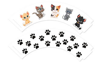 PAPILOTKI NA BABECZKI SŁODKIE KOTKI 6 SZT.