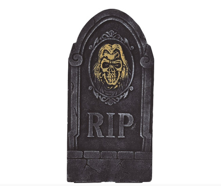 NAGROBEK "RIP" Z CZASZKĄ 33 X 65 CM