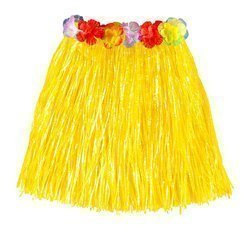 SPÓDNICA HAWAJSKA ŻÓŁTA Z KWIATKAMI