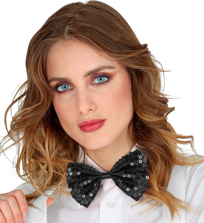 MUCHA CZARNA CEKINOWA