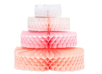 DEKORACJA BIBUŁOWA TORT 23 CM