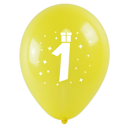 BALONY LATEKSOWE URODZINOWE 1 CYFRA 3 SZT 28 CM 