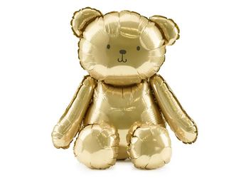 BALON FOLIOWY MIŚ 43 X 53 CM ZŁOTY