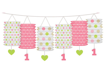 Girlanda z lampionami Roczek, mix, 3,6m (1 karton / 72 szt.)