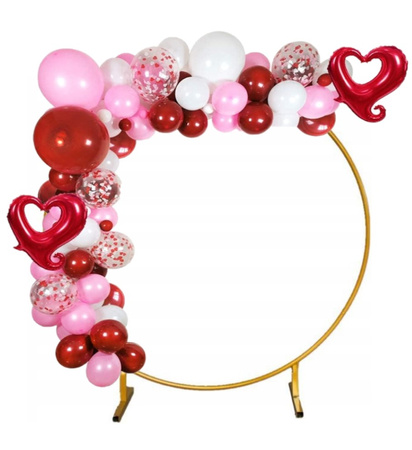 STELAŻ DO BALONÓW KOŁO METAL ZŁOTY 2M