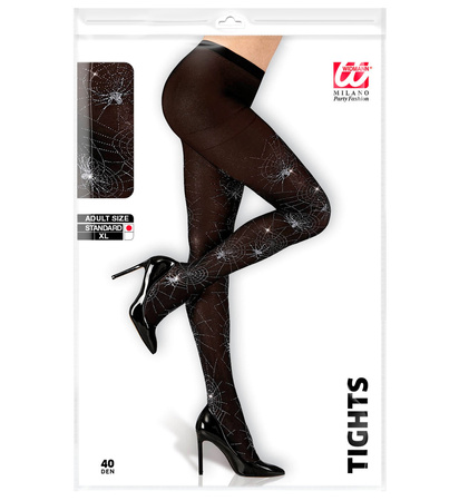 RAJSTOPY CZARNE W PAJĄKI