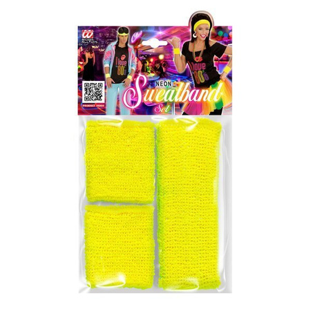 ZESTAW ŻÓŁTYCH OPASEK ŚCIĄGACZY LATA 80 