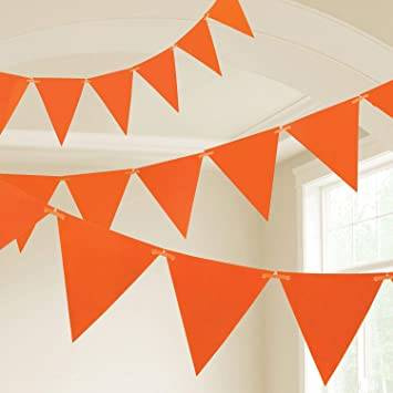 GIRLANDA POMARAŃCZOWE CHORĄGIEWKI 1M